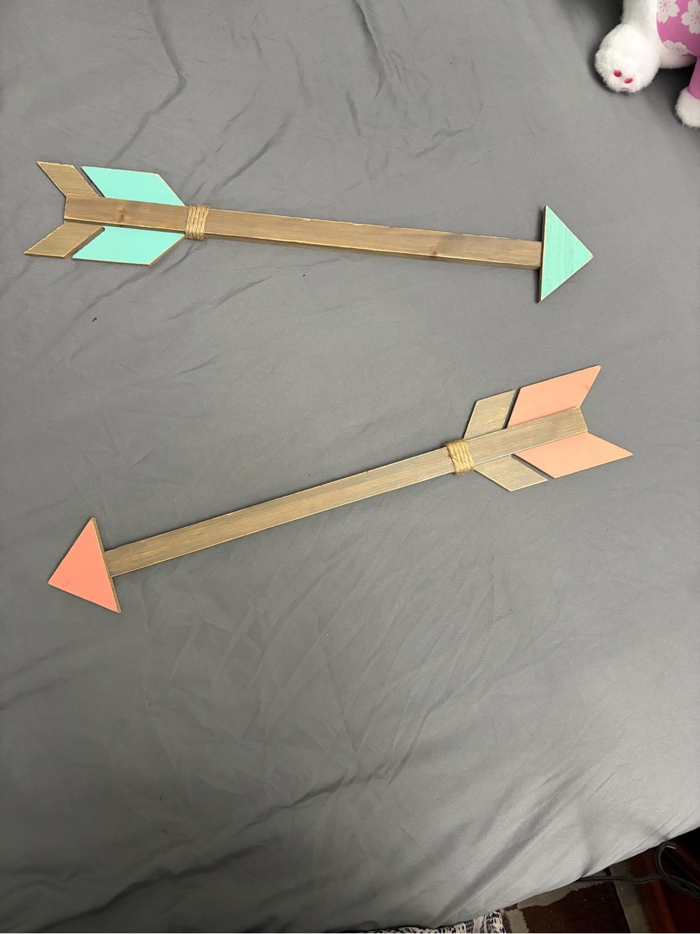 Hobby Lobby Decorative Wooden Arrow Wall Art Set - Mint & Coral